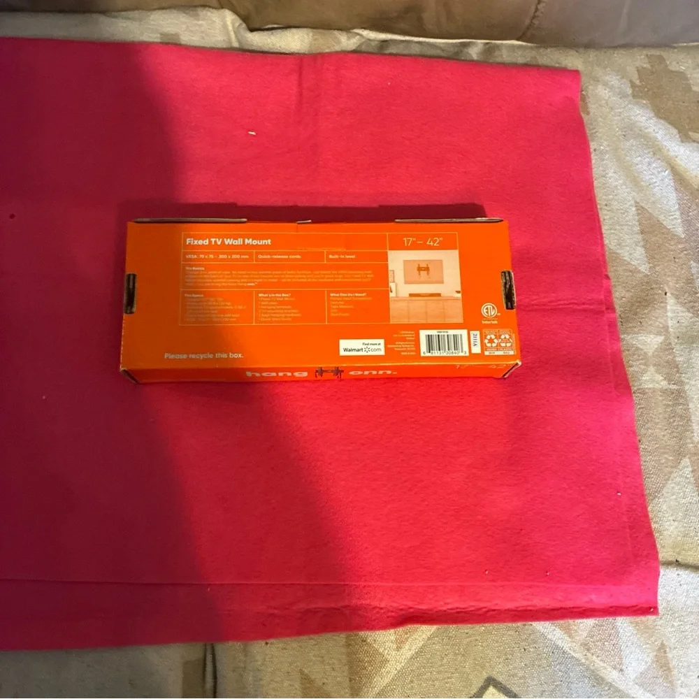 Orange Wall Mount Display Shelf
